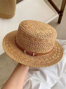Mũ cói gaucho đai da vintage