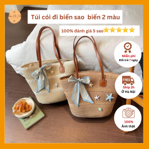Túi cói đi biển hình sao biển