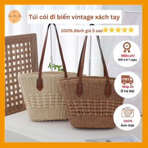Túi xách tay đan họa tiết
