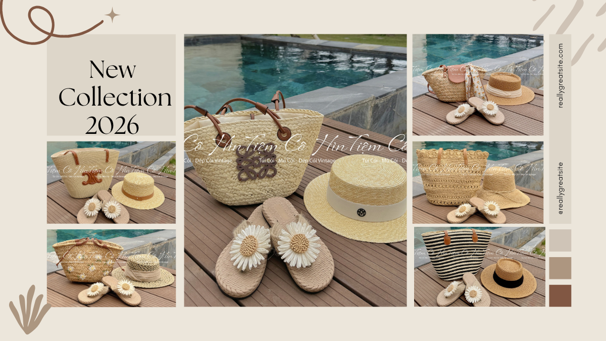 Các set mũ túi dép bán chạy nhất hè 2026