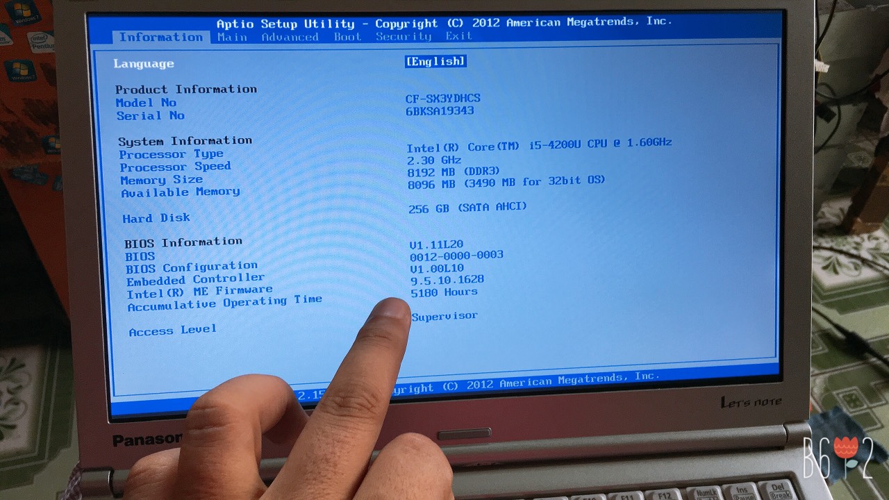 Laptop Panasonic CF-SX3 Core i5 đẳng cấp doanh nhân