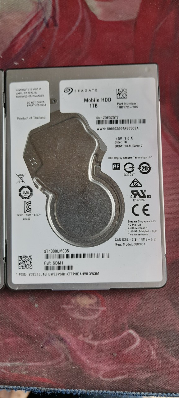 Ổ cứng HDD Notebook Seagate 1TB 2.5" SATA