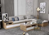 100+ Mẫu sofa gỗ chữ L cho phòng khách nhỏ