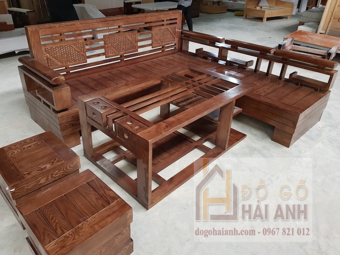 Sofa gỗ cho chung cư - Ghế sofa nhỏ gọn SG05-O