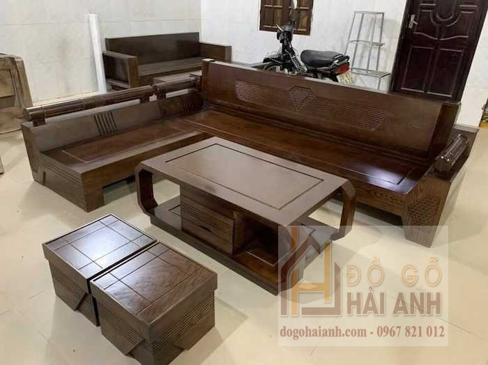 sofa gỗ sồi nga