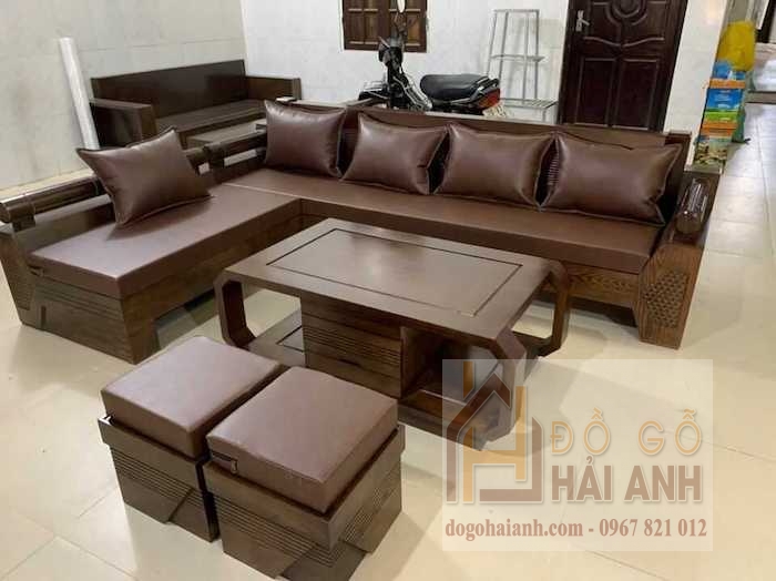 sofa gỗ sồi