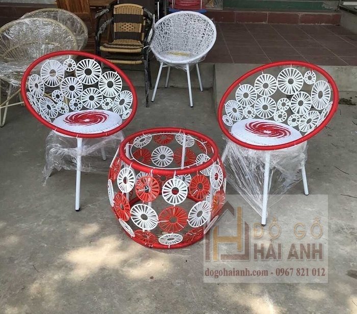 Bàn ghế butin hoa mai