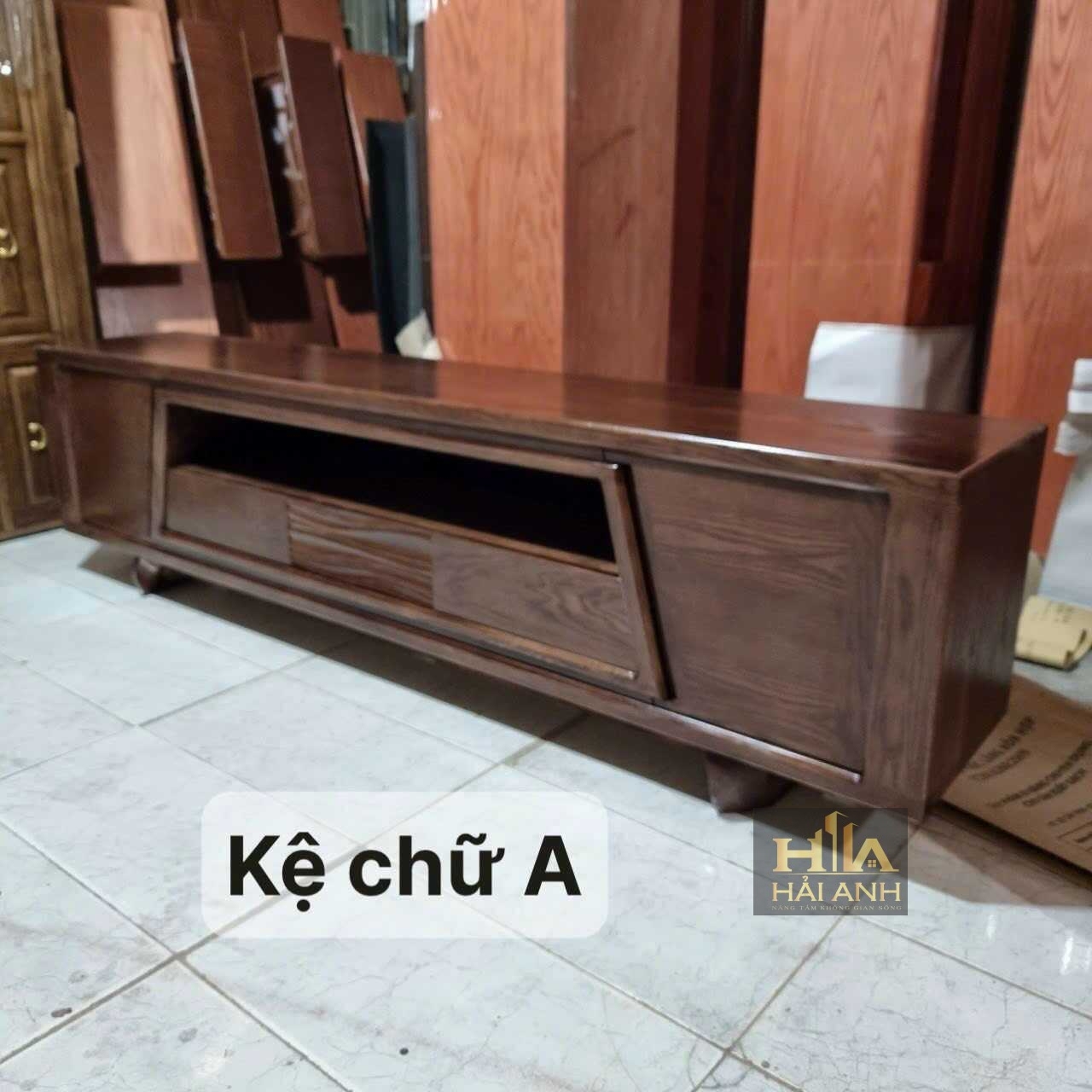 Kệ tivi Chữ A gỗ sồi nga