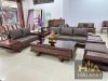Sofa Gỗ Hương Đá Cánh Tiên Màu Óc Chó