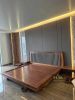 Giường Sồi Tựa Đệm Da