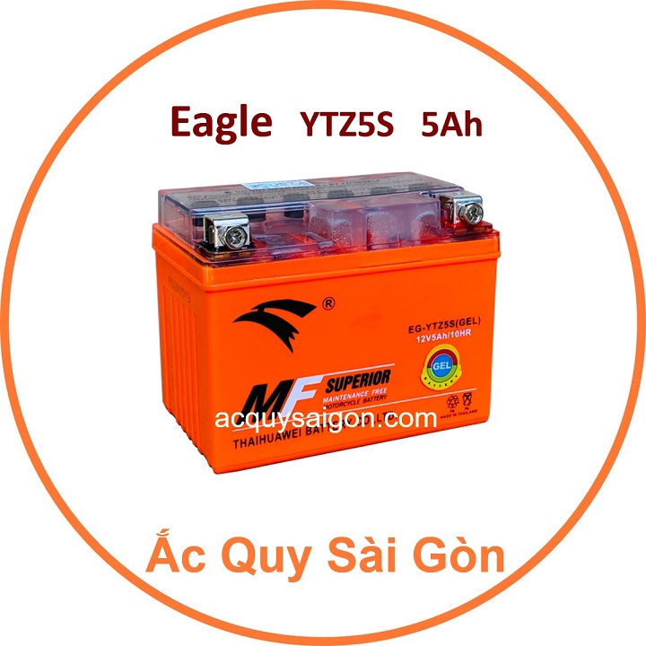 Nhà Phân Phối Ắc Quy Sài Gòn | Chuyên cung cấp sỉ và lẻ các loại bình ắc quy xe máy Eagle YTZ5S chất lượng cao nhập khẩu 100% từ Thái Lan, giao hàng nhanh chóng với giá rẻ, cạnh tranh nhất.