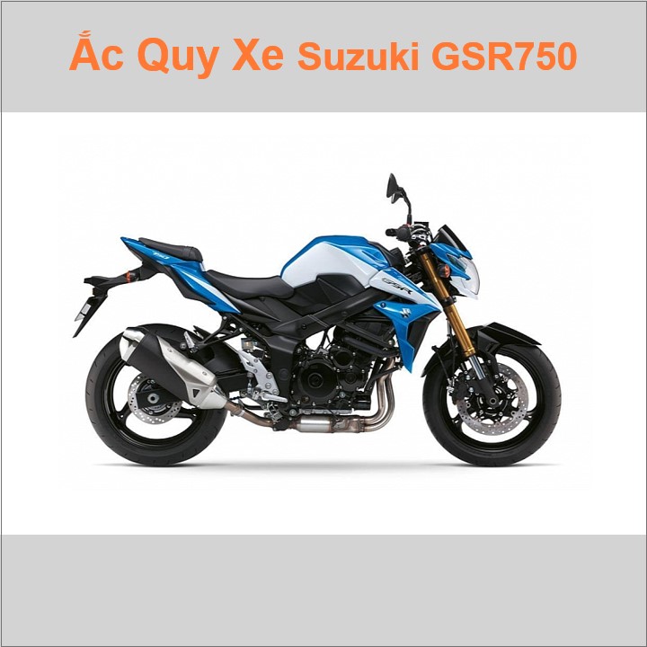 Bình acquy moto cho xe pkl Suzuki GSR-750 / GSX-S750 749cc có công suất tầm 11.2Ah (10h) với các mã bình ắc quy phổ biến như TTZ14S, YTZ12S Bình ắc quy xe mô tô phân khối lớn Suzuki GSXS750 GSR750 có kích thước khoảng Dài 15cm * Rộng 8.7cm * Cao 11cm chất lượng tốt nhất với giá rẻ