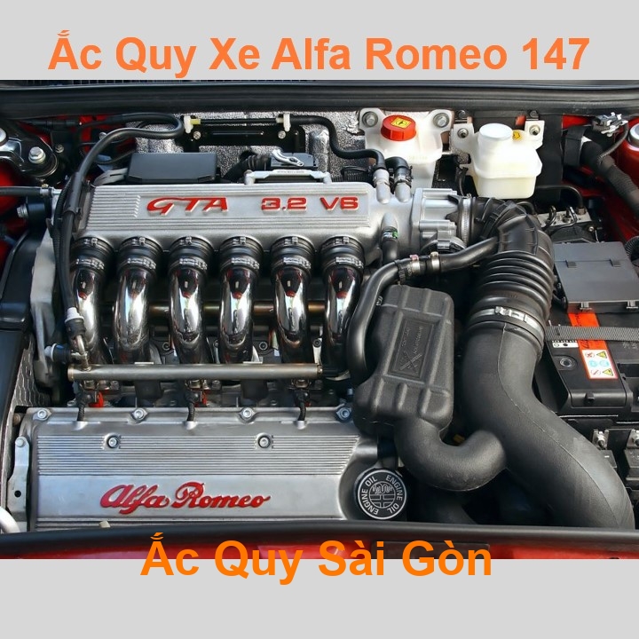 Bình ắc quy cho xe Alfa Romeo 147 có công suất tầm 58Ah, 60Ah, 62Ah, cọc chìm, với các mã bình ắc quy phổ biến như Din58, Din60, Din62