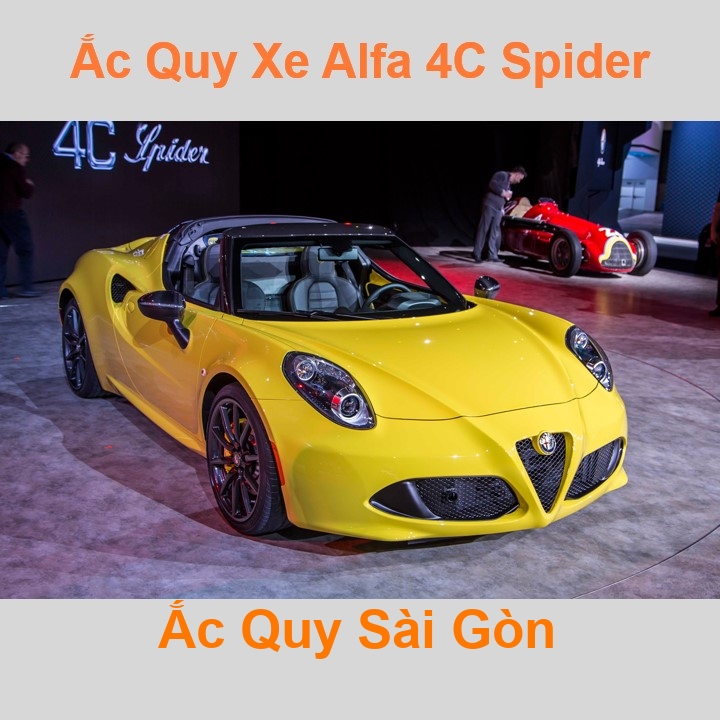 Vị trí bình ắc quy 4c spider  nằm ở cốp sau, trong ngăn khoang máy, phía bên tài.