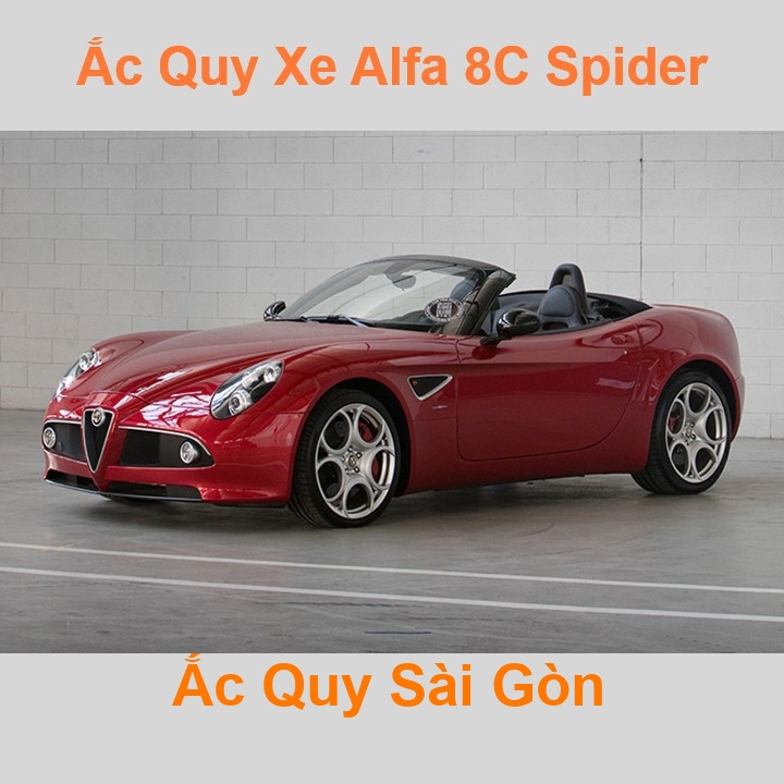 Vị trí bình ắc quy 8c spider  nằm ở cốp sau, trong ngăn khoang máy, phía bên tài.