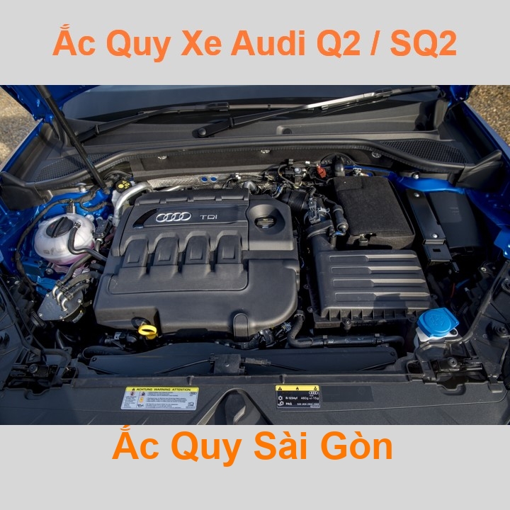 Bình ắc quy cho xe Audi Q2 có công suất tầm 70Ah, 74Ah, cọc chìm, với các mã bình ắc quy phổ biến như Din74, AGM70