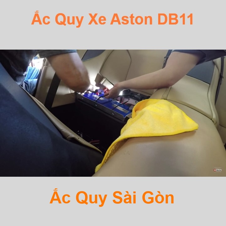 Bình ắc quy cho xe Aston Martin DB11 có công suất tầm 95Ah, 100Ah, cọc chìm, với các mã bình ắc quy phổ biến như Din100, AGM95