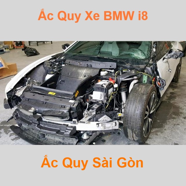 Bình ắc quy cho xe BMW i8 có công suất tầm 45Ah, 50Ah, cọc chìm, với các mã bình ắc quy phổ biến như Din45, Din50