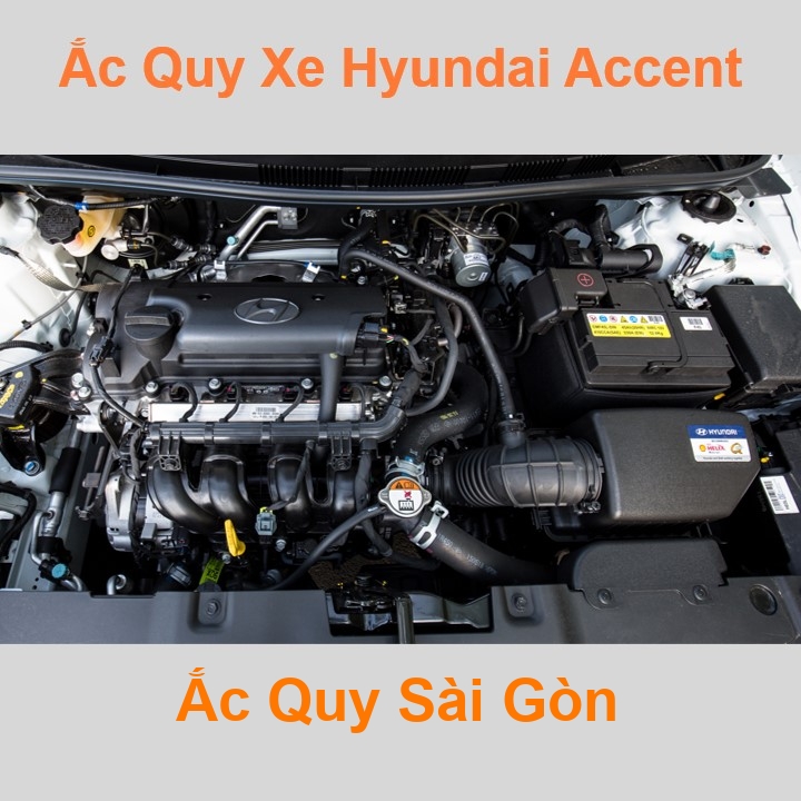 Bình ắc quy cho xe Hyundai Accent / Verna (từ 1994) có công suất tầm 45Ah, 50Ah (cọc chìm) với các mã bình ắc quy như Din45, Din50 Bình acquy oto Hyun