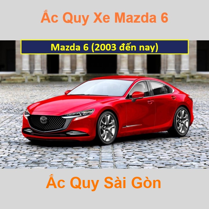 Bình ắc quy xe ô tô Mazda 6 (2003 đến nay)