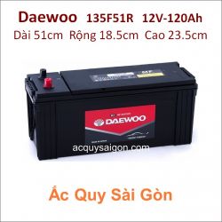 Ắc quy Daewoo 12V/120Ah 135F51R (N120)