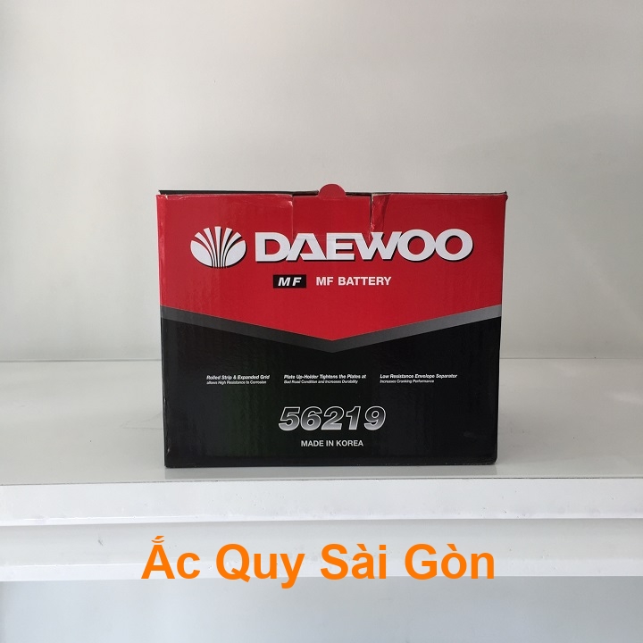 Binh acquy oto Daewoo 62Ah DIN62 kín khí (hay thường gọi là ắc quy khô) mang đến sự tiện lợi tối cao với tính năng chống tràn phi thường