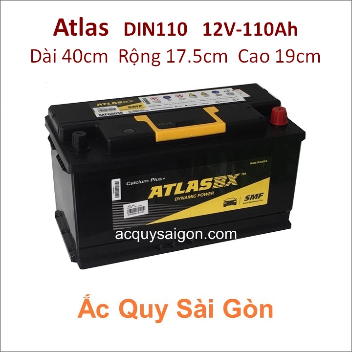 Ắc quy Atlas 12V-110Ah Din110 (UMF 61000)