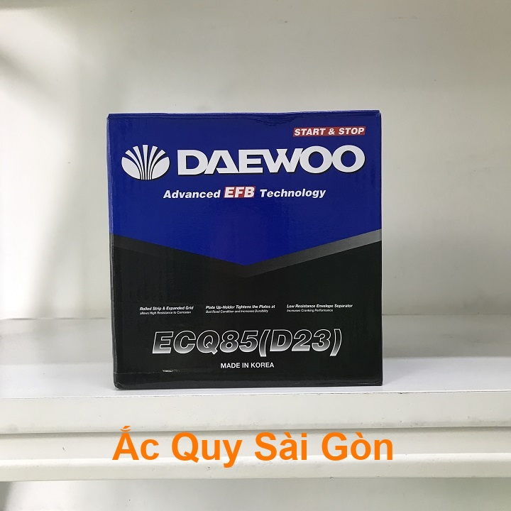 Binh acquy oto Daewoo 65Ah Q85 kín khí (hay thường gọi là ắc quy khô) mang đến sự tiện lợi tối cao với tính năng chống tràn phi thường