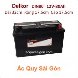 Ắc quy Delkor 12V 80Ah Din80 (58039)