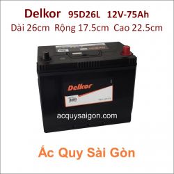 Ắc quy Delkor 12V 75Ah 95D26L