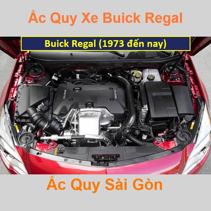 Bình ắc quy cho xe Buick Regal (1973 đến nay) có công suất tầm 71Ah, 74Ah, 75Ah (cọc chìm – nghịch) với các mã bình ắc quy phổ biến như Din71, Din74