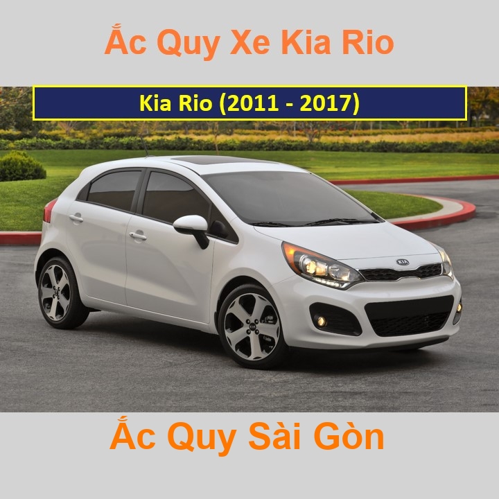 Bình ắc quy xe ô tô Kia Rio / K2 (2011 - 2017)