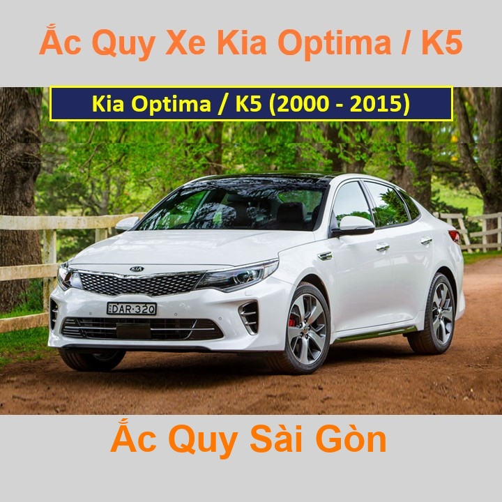 Bình ắc quy xe ô tô Kia Optima / K5 (2000 - 2015)