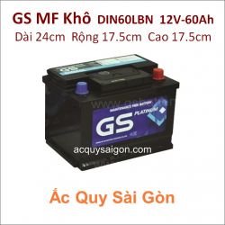 Ắc quy GS MF (Khô) 12V 60Ah DIN60L-LBN Platinum