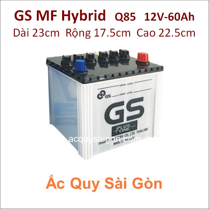 Ắc quy GS 12V 65Ah Q85 Hybrid Plus One