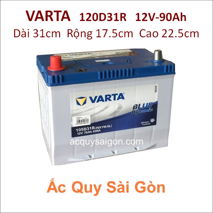 Ắc quy Varta 12V 90Ah 120D31R