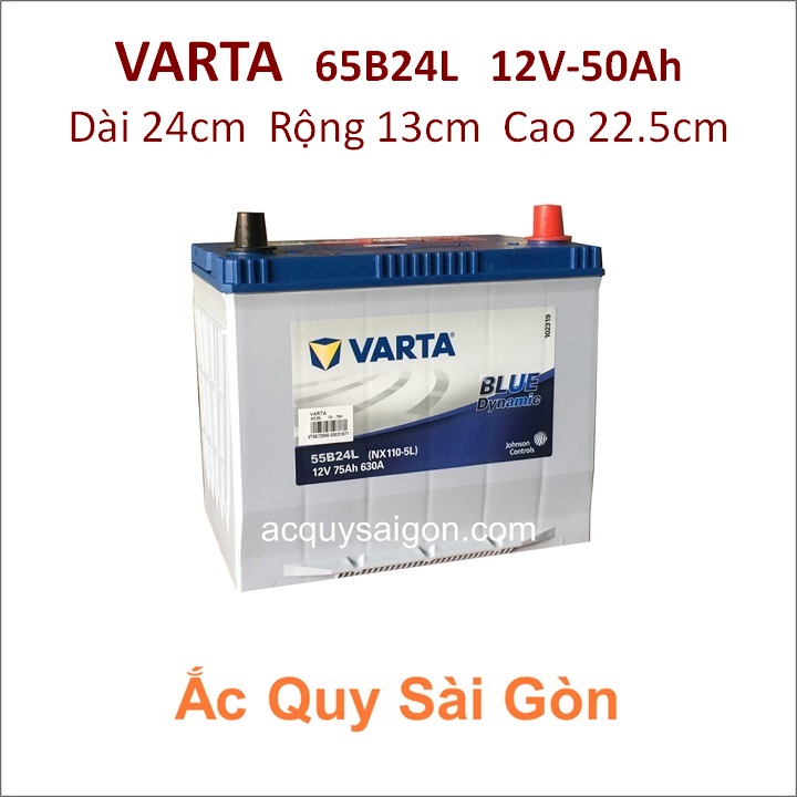 Ắc quy Varta 12V 50Ah 65B24L (NX100-S6L)