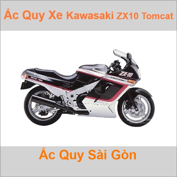 Ắc quy xe mô tô Kawasaki Ninja ZX10 Tomcat ('88 - '90)