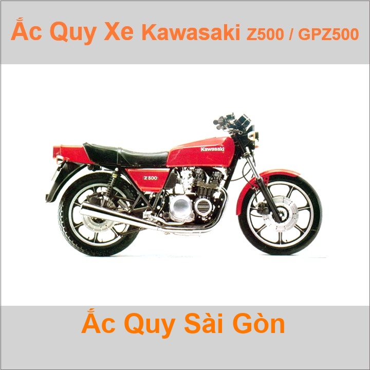 Ắc quy xe mô tô Kawasaki GPz 500 / GPz550 ('79 - '84)