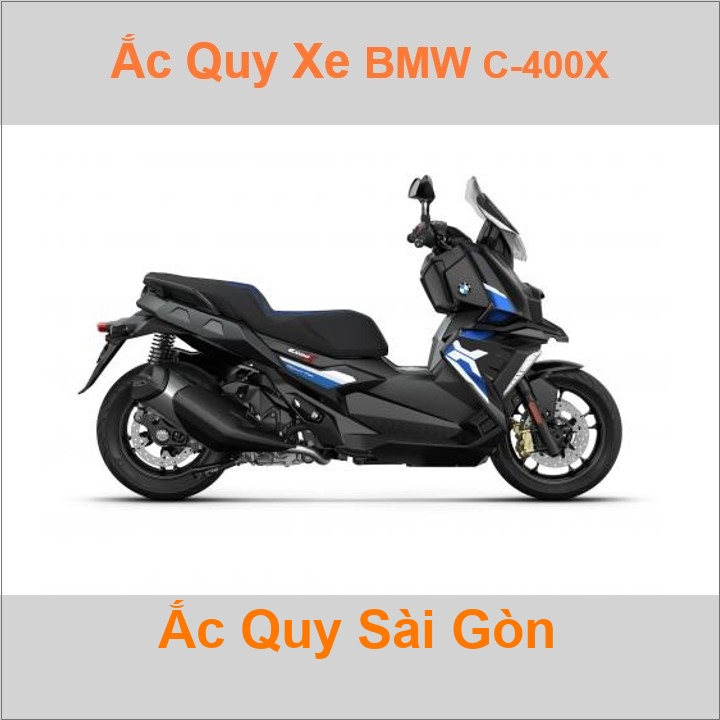 Bình acquy moto cho xe pkl BMW C400X 350cc có công suất tầm 8Ah, 9Ah (10h) với các mã bình ắc quy phổ biến như YTX9-BS