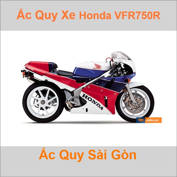 Ắc quy xe mô tô Honda VFR 750R / RC30 (1987 - 1990)