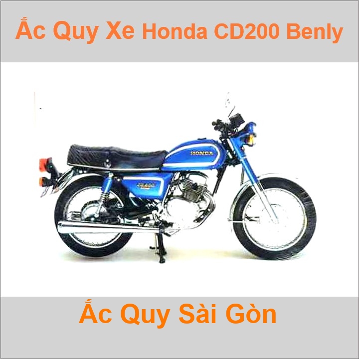 Ắc quy xe mô tô Honda CD 200 Benly (1980 - 2007)