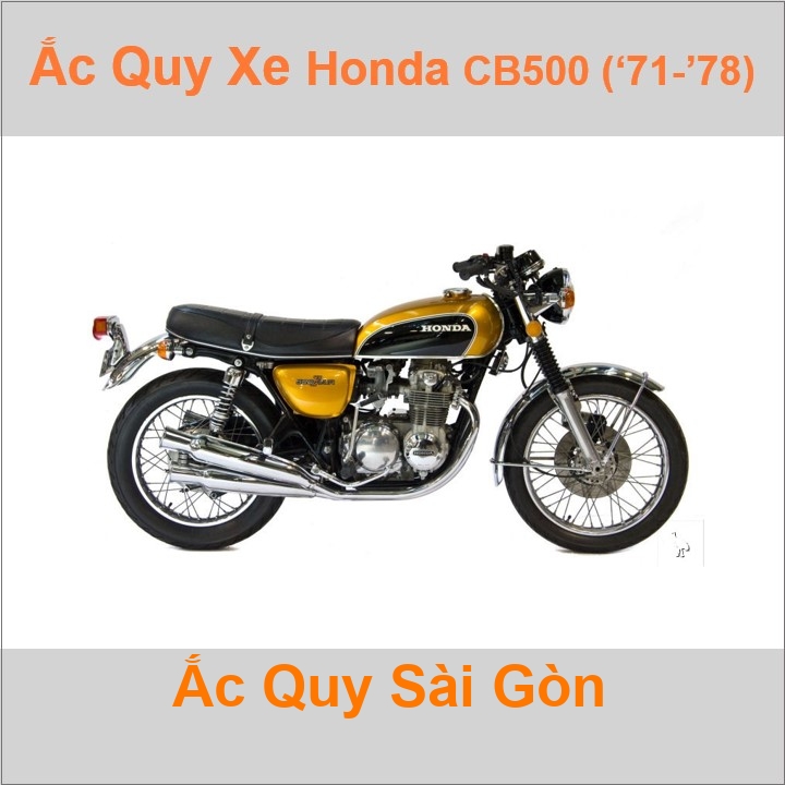 Ắc quy xe mô tô Honda CB 500 Four (1971 - 1978) / CB 550 - 4 máy (1974 - 1984)