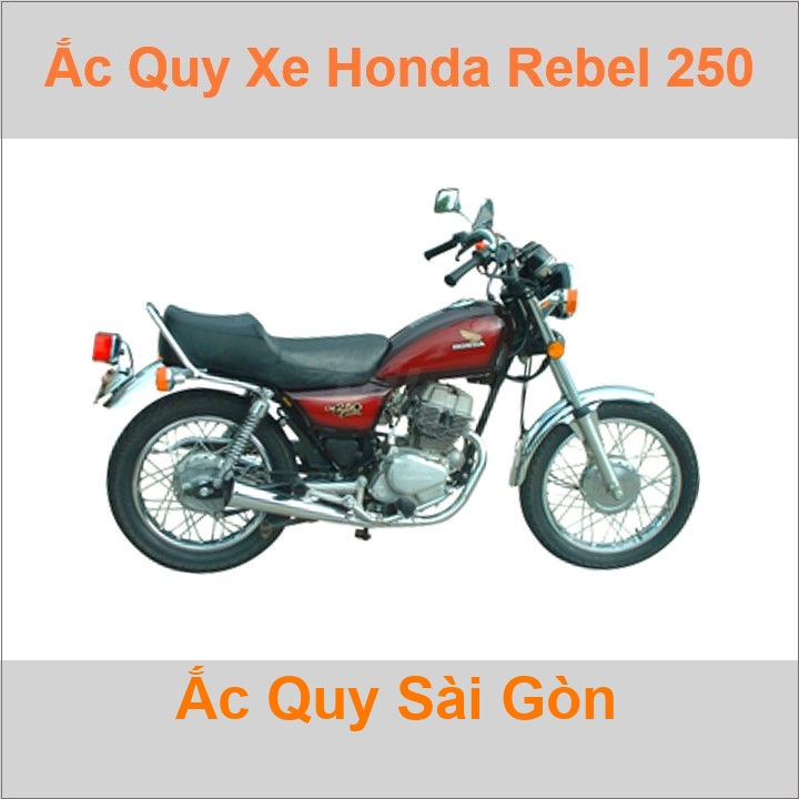 Ắc quy xe mô tô Honda Rebel 250 CMX / Custom 250 LA CMT / Custom CM 125 (1984 - 1987)