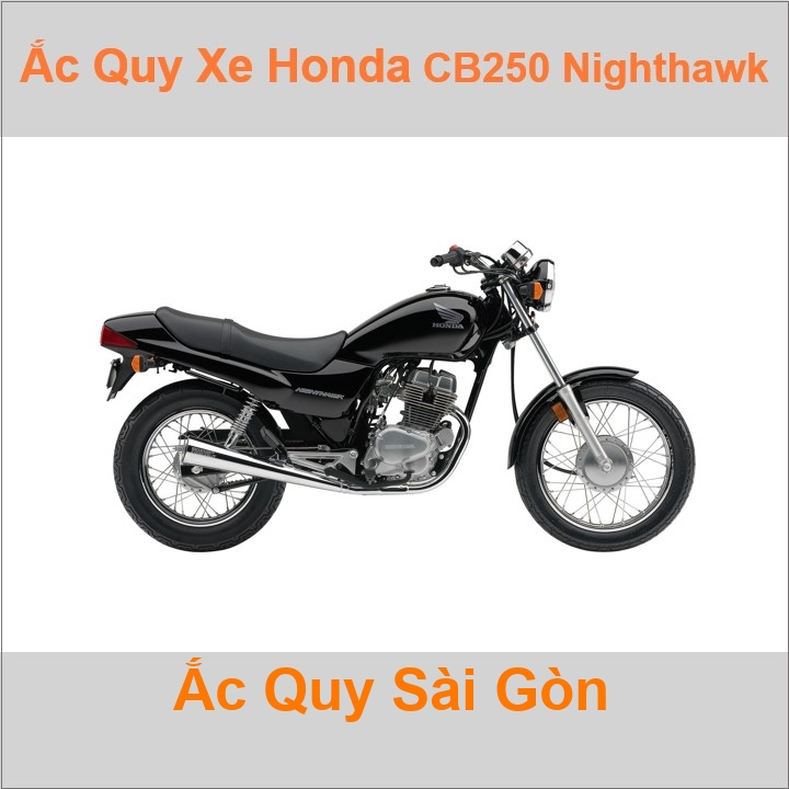 Ắc quy xe mô tô Honda CB 250 Nighthawk - 2 máy (1991 - 2008)