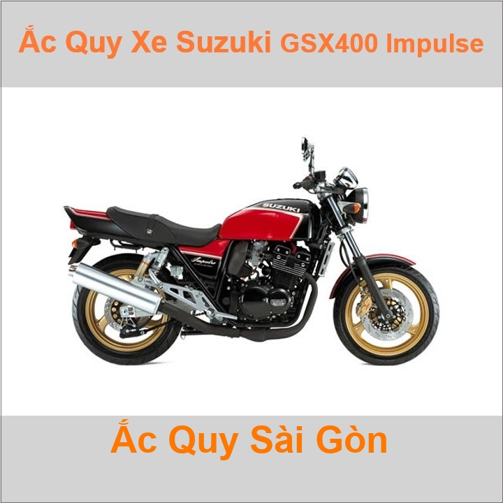 Ắc quy xe mô tô Suzuki GSX 400 Impulse (1994 - 2007) / GSX 400 Inazuma (1997 - 2001)