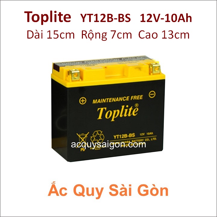 Ắc quy Yuasa Toplite 12V-10Ah YT12B-BS (Cao cấp)