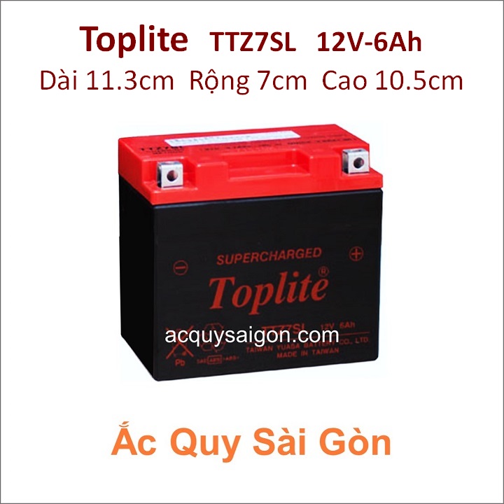 Ắc quy Yuasa Toplite 12V 6Ah TTZ7SL (Cao cấp)