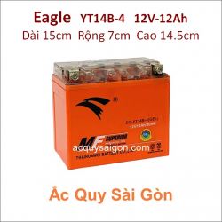 Ắc quy xe mô tô gel Eagle 12V-12Ah YT14B-4