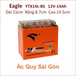 Ắc quy xe mô tô gel Eagle 12V-14Ah YTX14L-BS